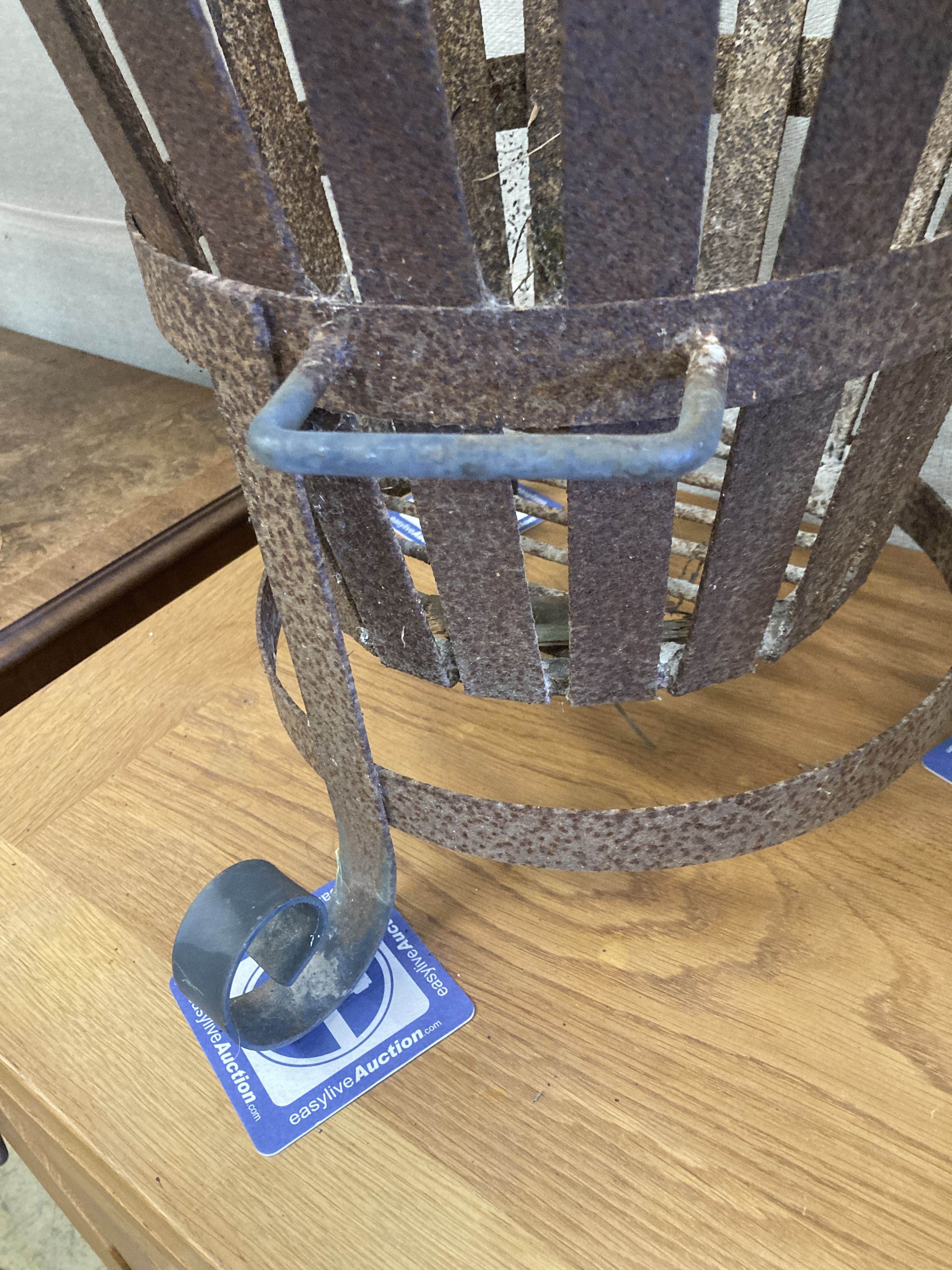 A wrought iron brazier, 49cm diameter, height 53cm
